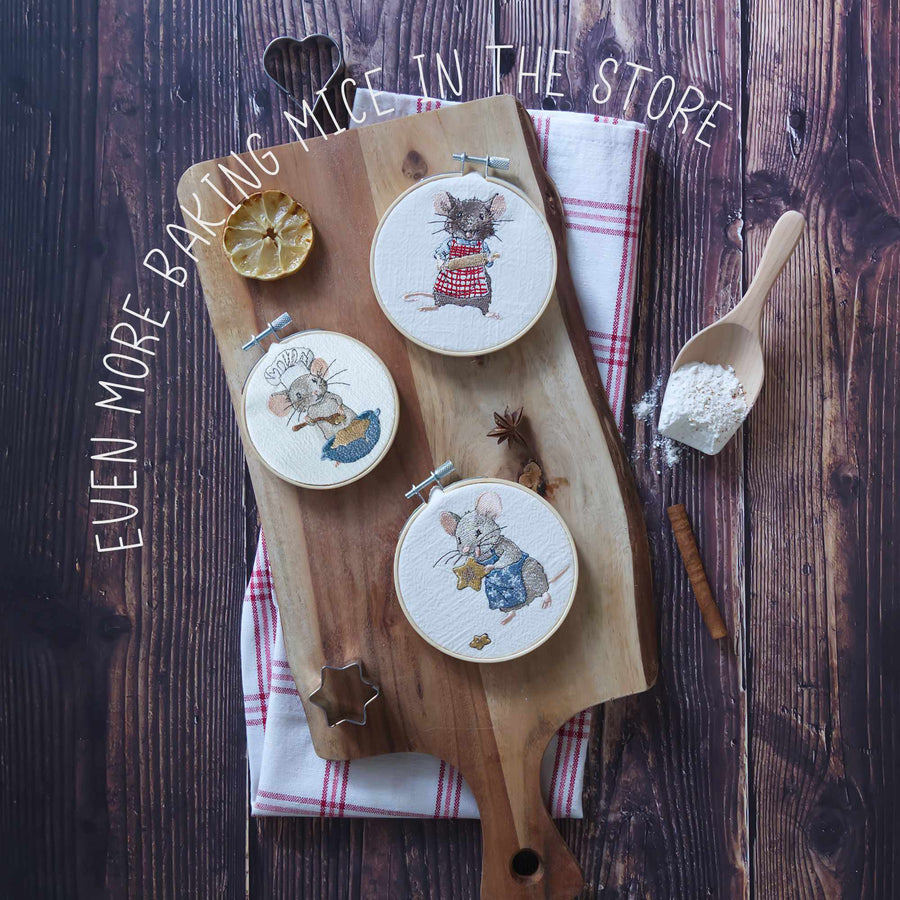 Stickdatei Backmaus mit Teigrolle
