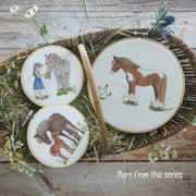 Stickdatei Pferd und Huhn