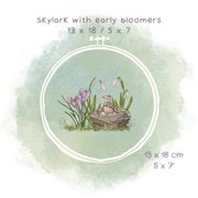 Stickdatei Frühblüherwiese für die mittlere Rahmengröße