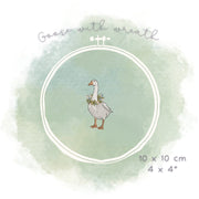 Stickdatei Gans mit Kranz