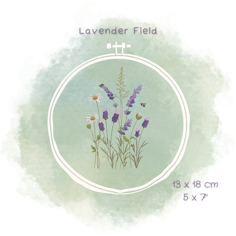 Stickdatei Lavendelfeld 13 x 18