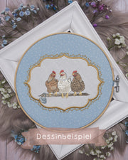 ITH Stickdateien Set Applikationsrahmen "Millefleur"