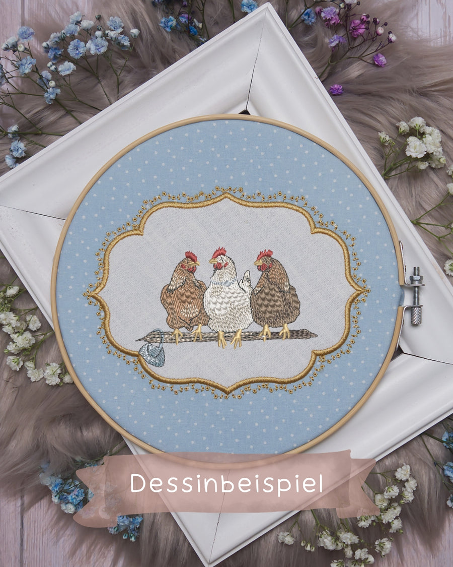 ITH Stickdateien Set Applikationsrahmen "Millefleur"