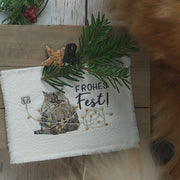 Stickdatei Katze Frohes Fest