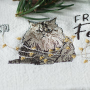 Stickdatei Katze Frohes Fest