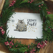 Stickdatei Katze Frohes Fest