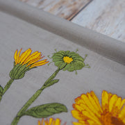 Stickdatei Botanische Zeichnung Calendula große Größen