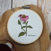 Stichdatei botanische Zeichnung Echinacea Sonnenhut Cora Design Frühling Sommer