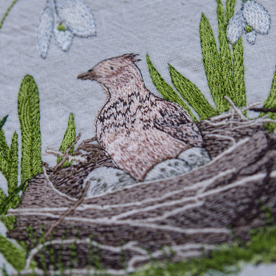 Stickdatei Frühblüherwiese für die mittlere Rahmengröße