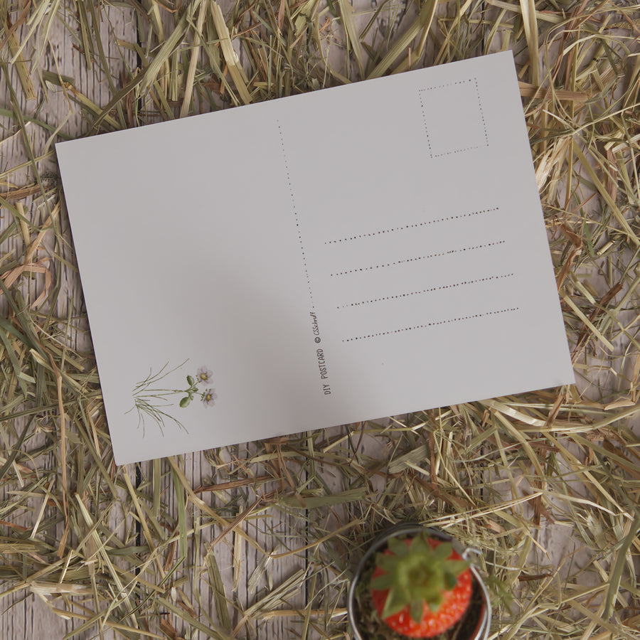 Printable Postkarte Ein Stück Erdbeerglück