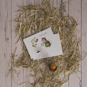 Printable Postkarte Erdbeergrüße