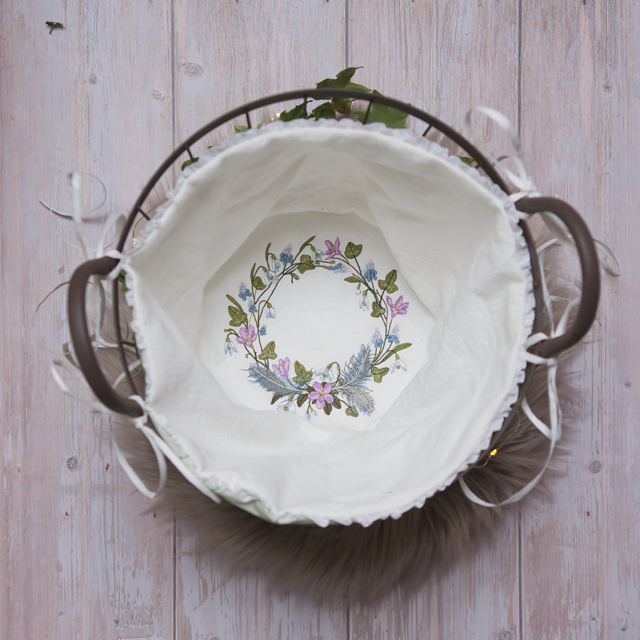 Stickdatei Frühblüherkranz