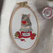 Stickdateien Bundle Erdbeermäuse für Maschinenstickerei – Mäuse Serie Sommer im Erdbeergarten