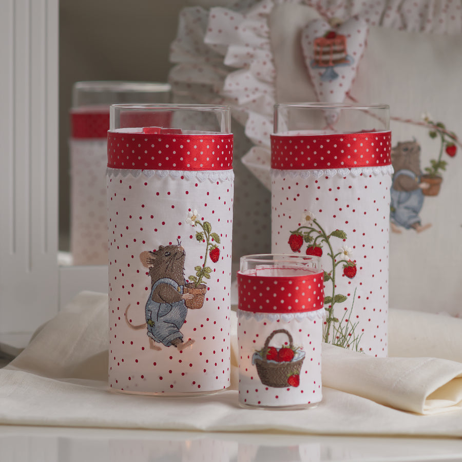 Stickdatei Erdbeerminis aus der Mäuse-Serie