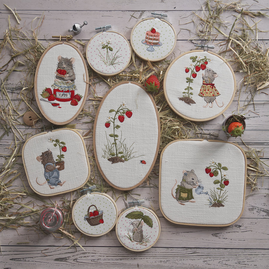 Stickdatei Erdbeerminis aus der Mäuse-Serie