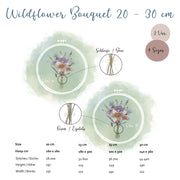 Stickdatei Wildblumenbouquet für große Rahmen