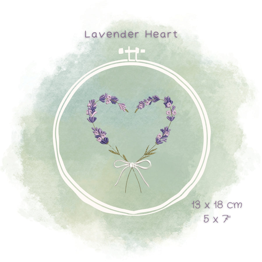 Stickdatei Lavendelherz