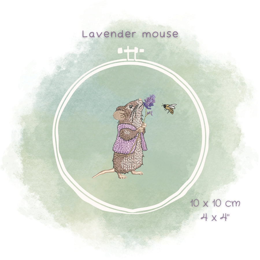 Stickdatei Lavendelmaus