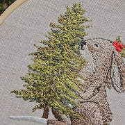 Stickdatei Hase mit Baum