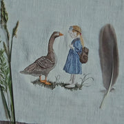 Stickdatei Mädchen und Gans