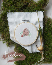 Stickdatei Set Ei mit Lavendel und Freebie