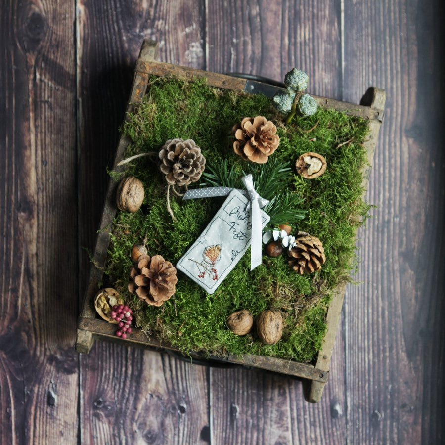 Stickdatei Geschenkset Rotkehlchen mit Box und Anhänger ITH