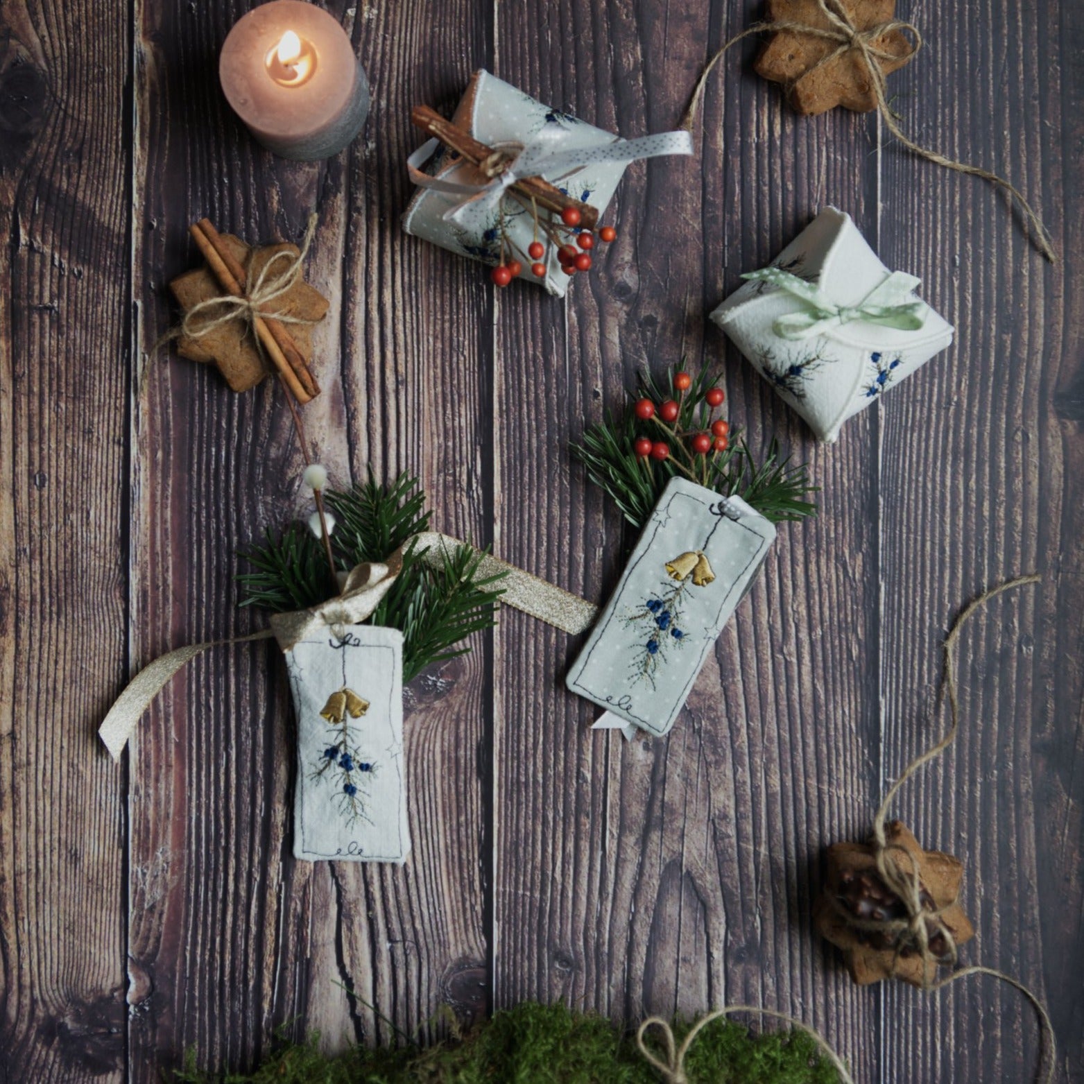 Stickdatei Geschenkset Wacholder mit Box und Anhänger ITH