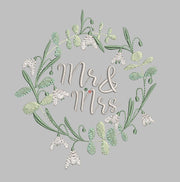 Stickdatei Eukalyptuskranz "Mr & Mrs"